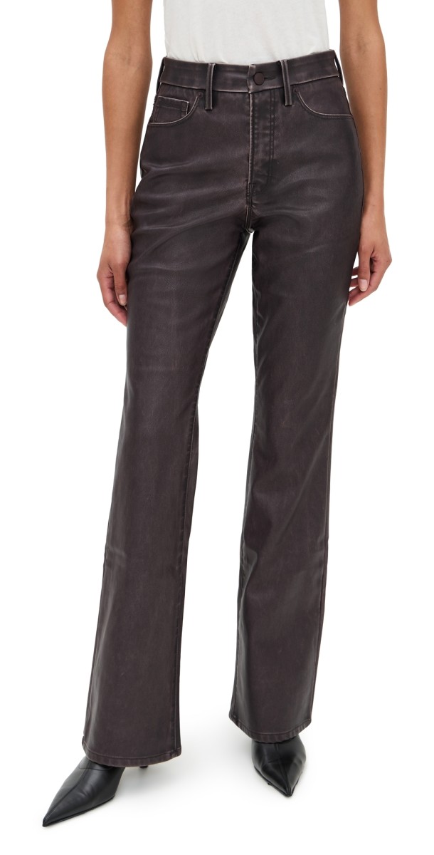 Good American Good Classic Bootcut Faux Leather Pants Vamp00