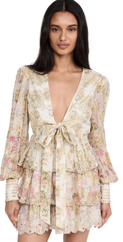 Hemant and Nandita Pria Short Dress Off White