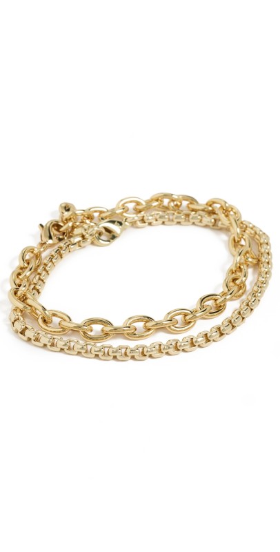 Roxanne Assoulin The Chain Reaction Bracelet Duo Gold