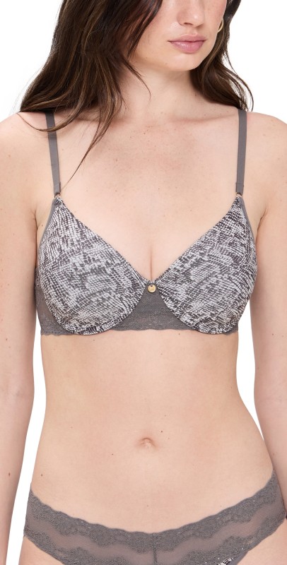 Natori Bliss Perfection Contour Underwire Chrome Python Print