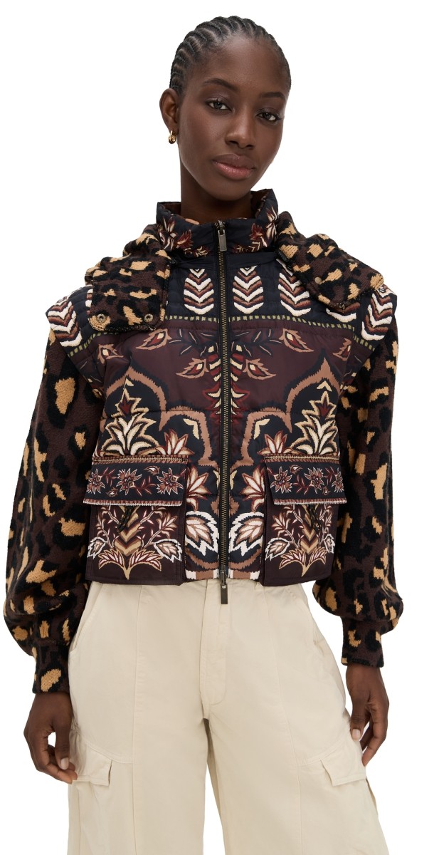 FARM Rio Winter Ainika Brown Puffer Jacket Winter Ainika Brown