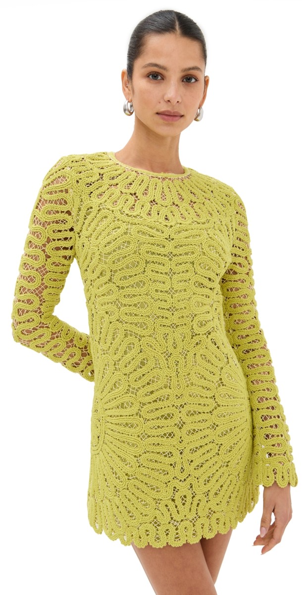 SIMKHAI McCall Mini Dress Yellow Plum Multi