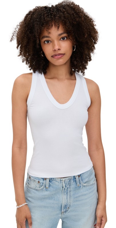 Cotton Citizen Verona U Neck Tank White