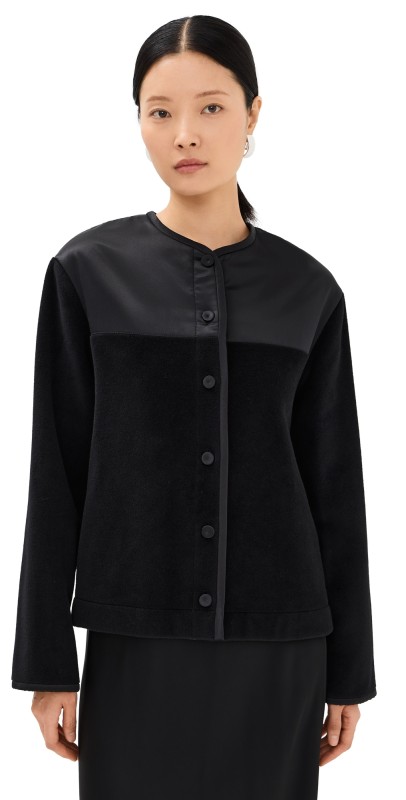 Jil Sander Crew Neck Jacket Black