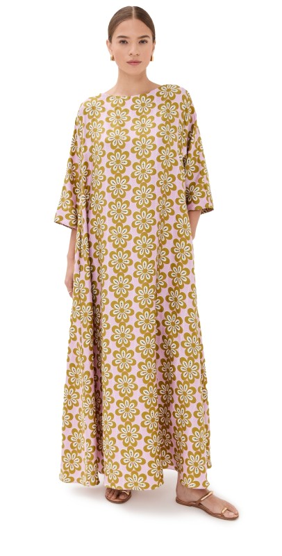 La DoubleJ Muumuu Silk Dress Caper