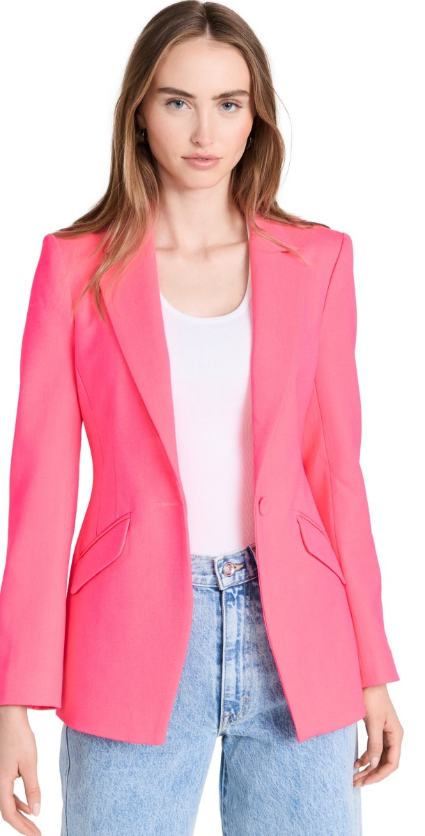 Favorite Daughter The Favorite Blazer Pink Peacock