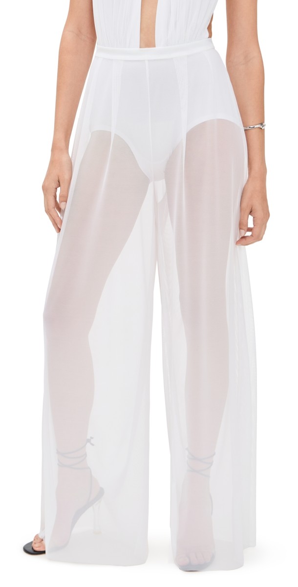 Norma Kamali Pleat Pants Snow White