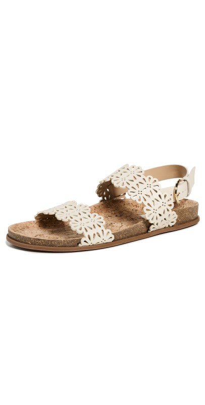 Ulla Johnson Calliope Eyelet Sandals Natural