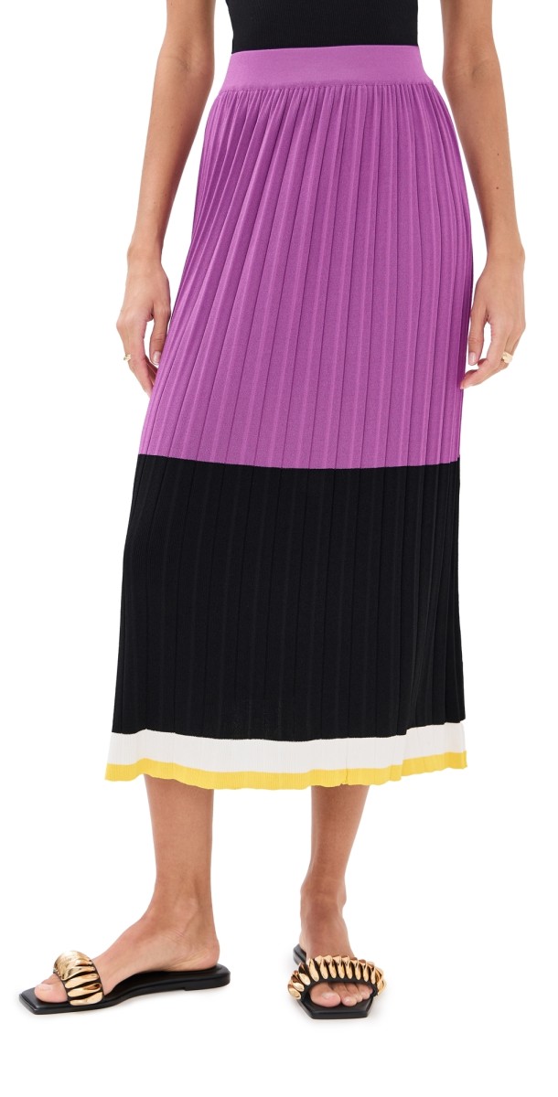 La DoubleJ Organetto Skirt Colorblock Purple/Black