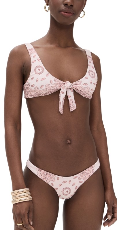 The Attico Bikini Set Beige/Pale Pink/Light Coral