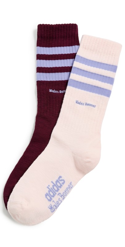 adidas Adidas x Wales Bonner Two Pack Socks Maroon/Wonder Quartz