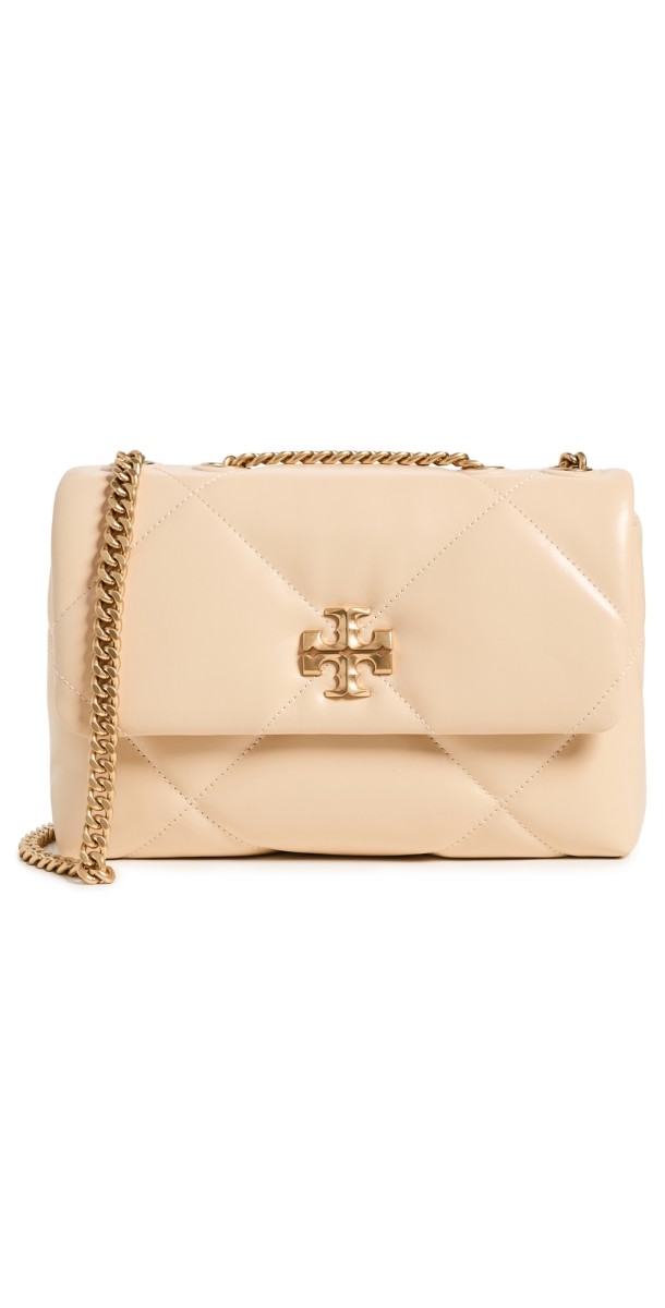 Tory Burch Kira Diamond Quilt Small Convertible Shoulder Bag Vanilla Soft Serv