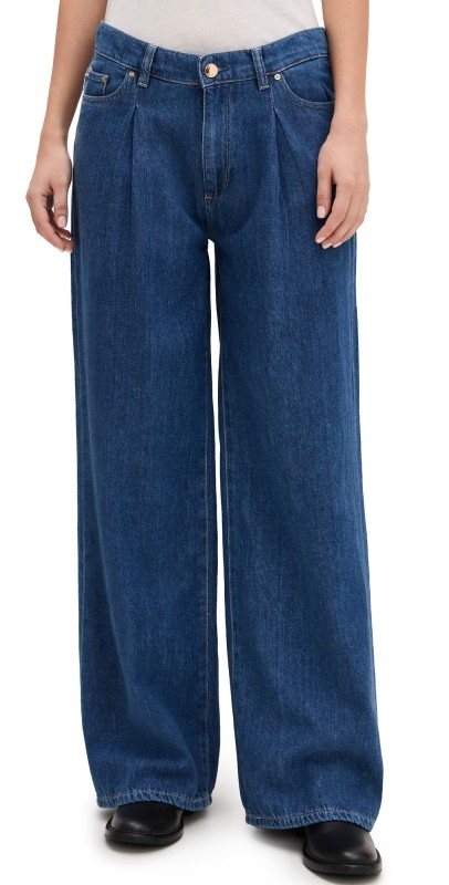 DL1961 Isabel Wide Leg Mid Rise 32' Jeans North Beach (Vintage)