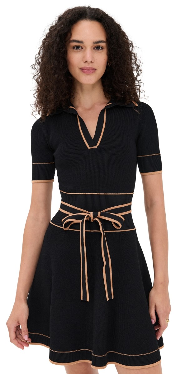 Shoshanna Maggie Dress Jet/Terracotta
