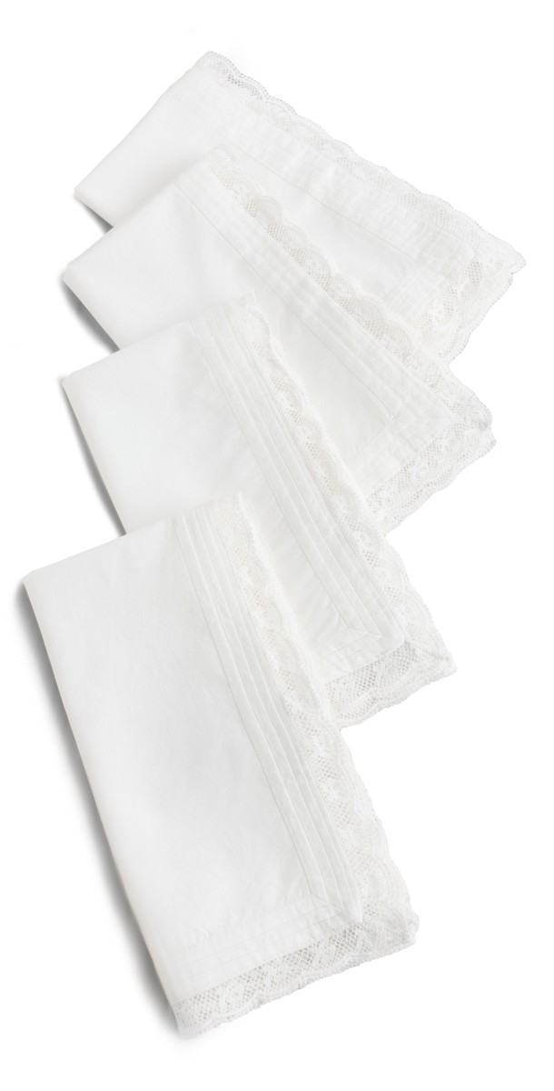 LoveShackFancy Victorian Napkin Set Whit