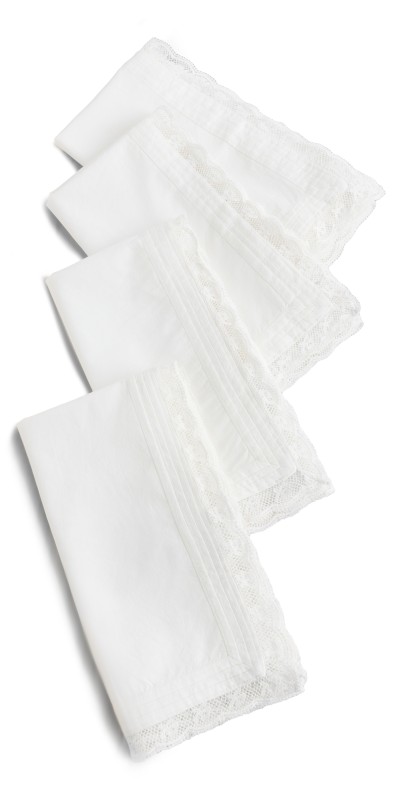 LoveShackFancy Victorian Napkin Set Whit