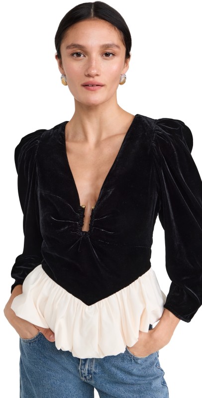 RHODE Colette Velvet Top Ink/Macadamia