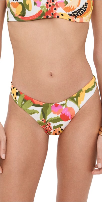 FARM Rio Fruits Paradise Low Bikini Bottoms FRUITS PARADISE OFF-WHITE