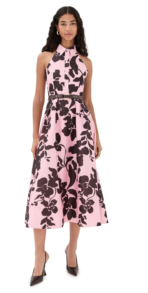 Rebecca Vallance Connie Halter Midi Dress Print