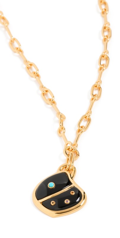Lizzie Fortunato Agate Shell Pendant Necklace Black