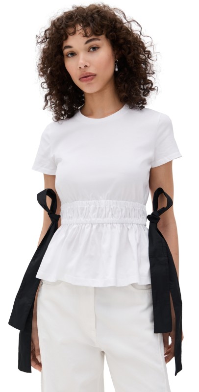 Marques'Almeida Gathered T-Shirt White