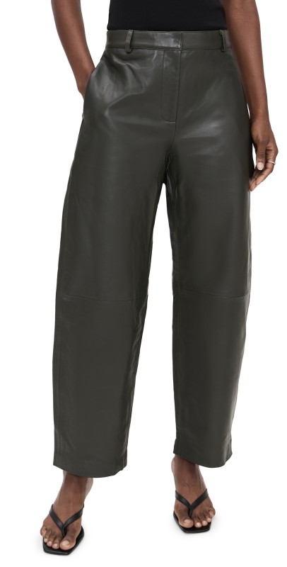 St. Agni Leather Balloon Pants Khaki