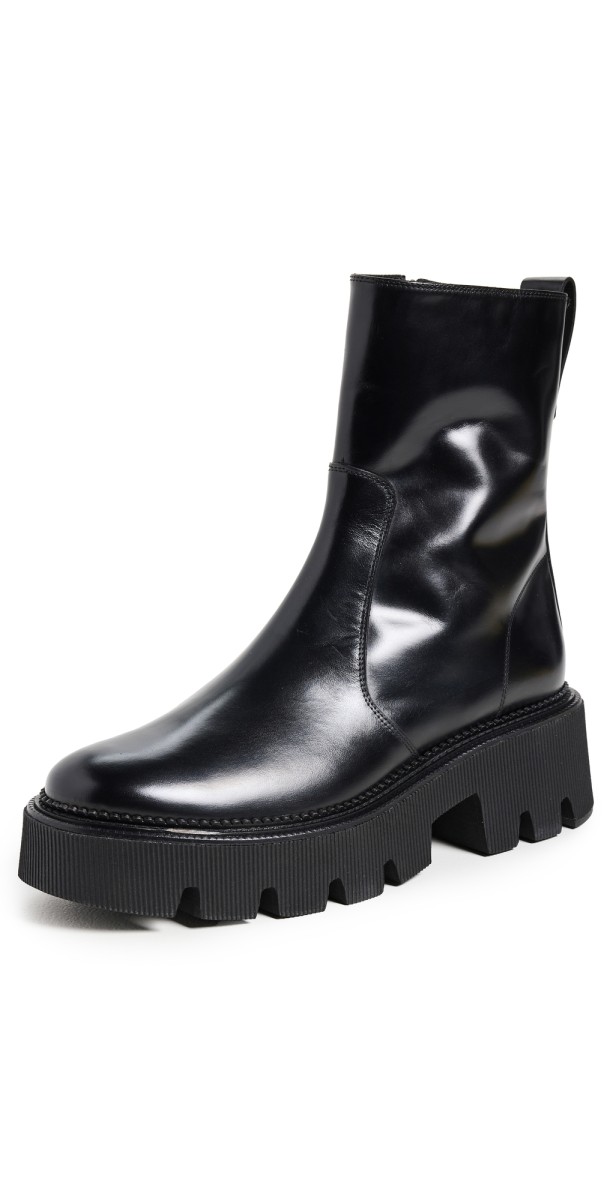 Freda Salvador Darla Boots Black Box Calf