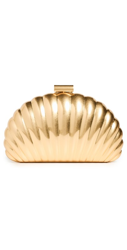 SIMKHAI Monet Shell Clutch Gold