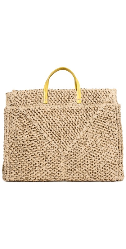 Clare V. Summer Simple Tote Dune Raffia