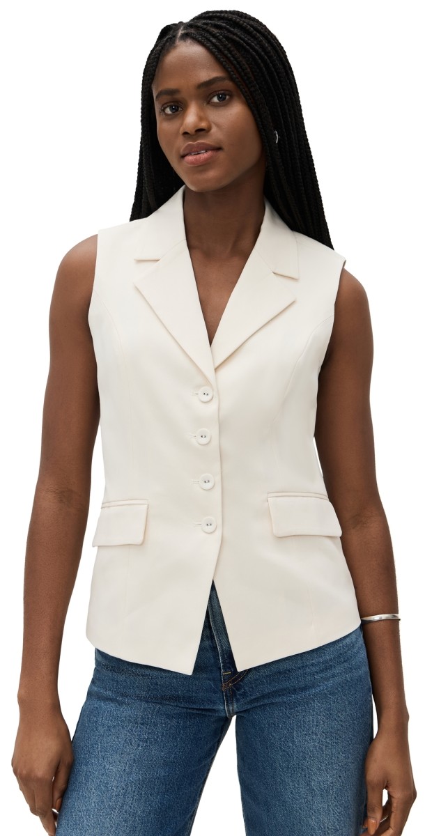 PAIGE Palomina Vest Ivory