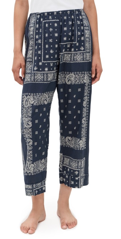 THE GREAT. The Easy Sleep Pants Bandana Patchwork