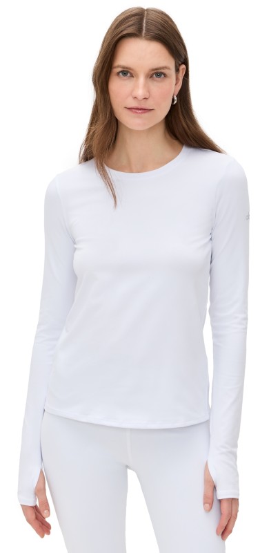 Alo Yoga Alosoft Finesse Long Sleeve Tee White