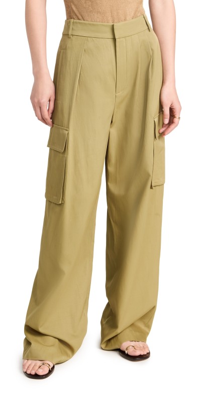 Tibi Drapey Suiting Asymetrical Pleat Stella Pants Cumin
