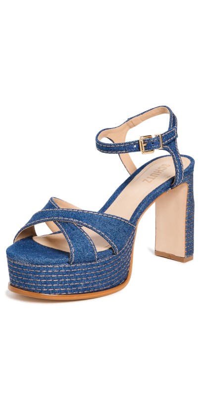 Schutz Keefa Casual Heels Blue