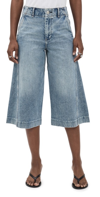 rag & bone Jamie High Rise Tailored Culottes Pacific