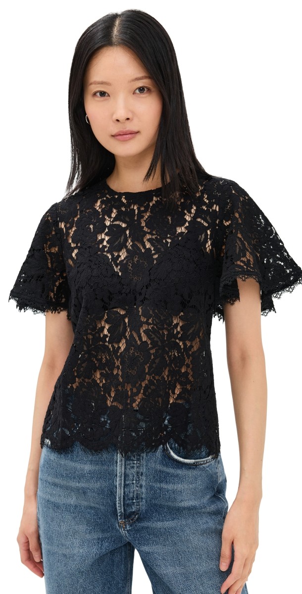 Generation Love Cyndi Lace Top Black