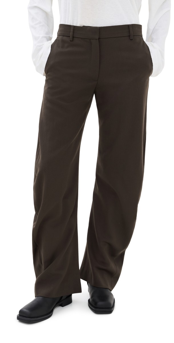 Acne Studios Comfort Gab Trousers Brown