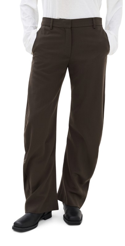 Acne Studios Comfort Gab Trousers Brown