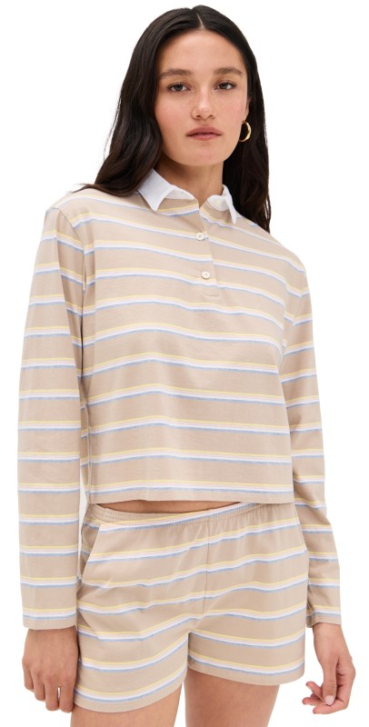 KULE The Lexie Top Sand Multistripe