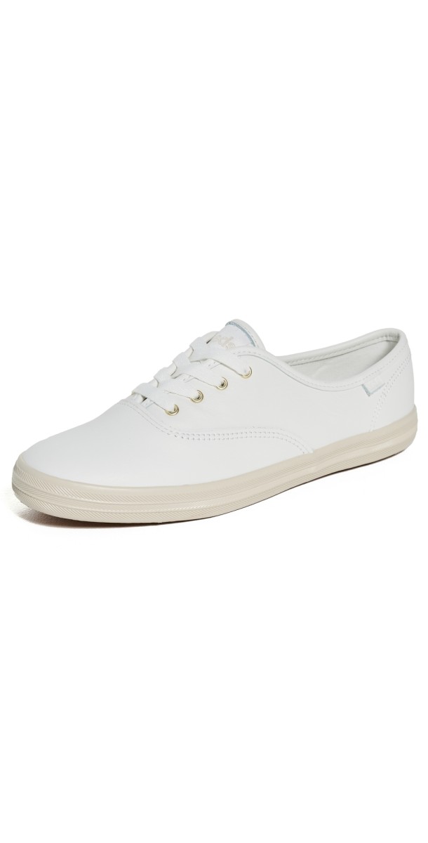Keds Champion Leather Tone Sneaker Snow White