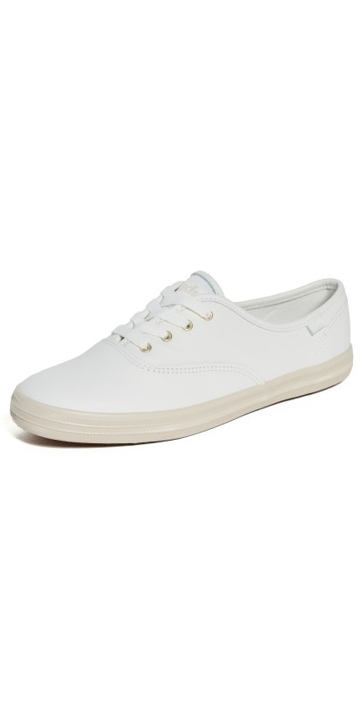 Keds Champion Leather Tone Sneaker Snow White