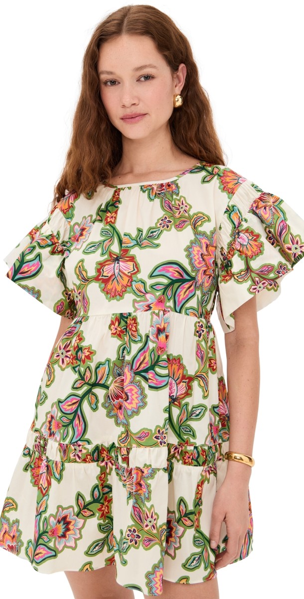 MISA Mabel Dress Floral Lattice Pop