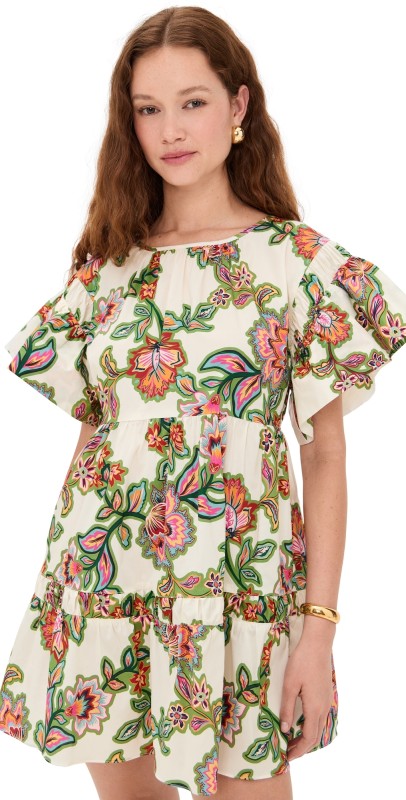 MISA Mabel Dress Floral Lattice Pop