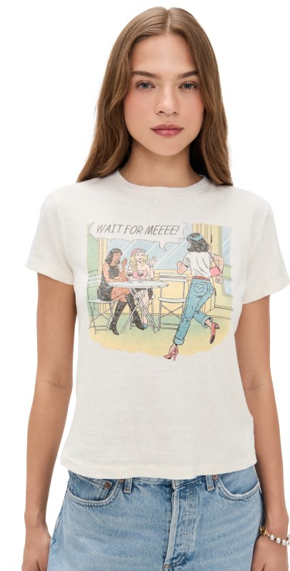 RE/DONE Classic Tee Drinks Vintage White