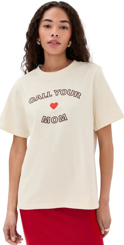 LE BOP Call Your Mom Tee Ecru