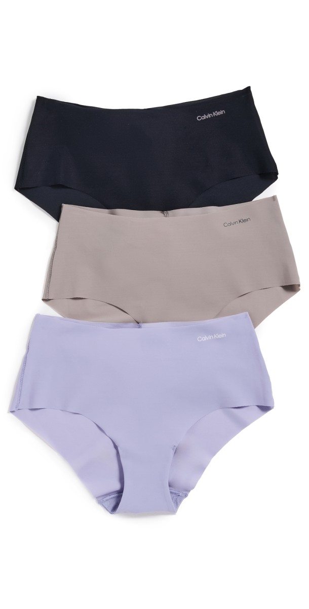 Calvin Klein Underwear Invisibles Micro Hipster Briefs 3 Pack Black/Cinder/Lilac Quartz