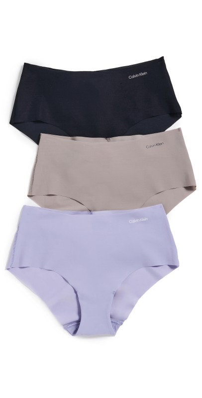 Calvin Klein Underwear Invisibles Micro Hipster Briefs 3 Pack Black/Cinder/Lilac Quartz