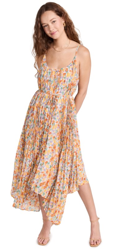 endless rose Pleated Waterfall Maxi Dress Multi