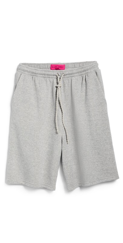 The Elder Statesman Daily Midi Ball Unisex Shorts Heather Grey
