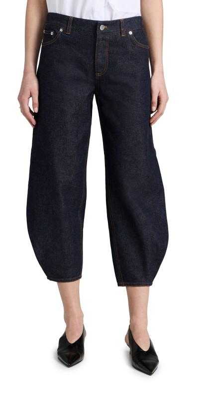 Tibi Indigo Denim Brancusi Jeans Dark Denim